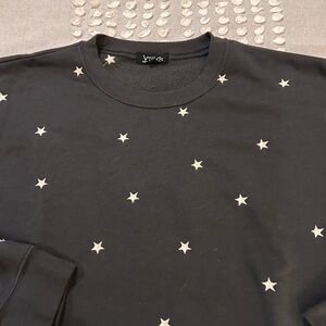 Embroidered Deep Navy Star Sweatshirt